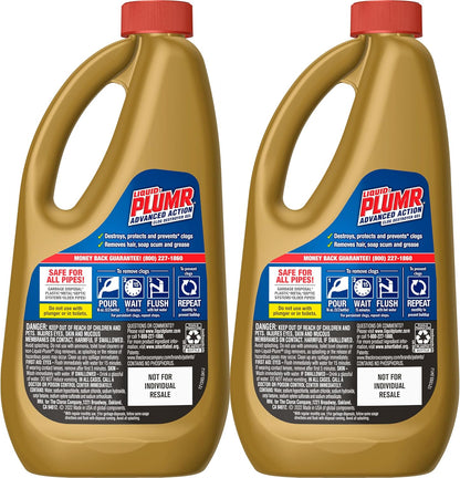 Clorox Liquid-Plumr Pro-Strength Clog Destroyer, Liquid Drain Cleaner, 32 Fluid Ounces (Package May Vary)