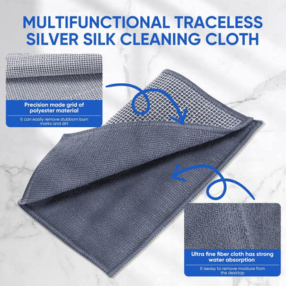 Forggon12 Pcs New Upgrade 3-Layer Metal Dish Cloth, No Scratches and No Odor, Multipurpose Wire Dishwashing Rag for Wet and Dry, Kitchen Cleaning DishRags,Sinks,Dishes,Stove Top, Dimensions(7.08X8.86)