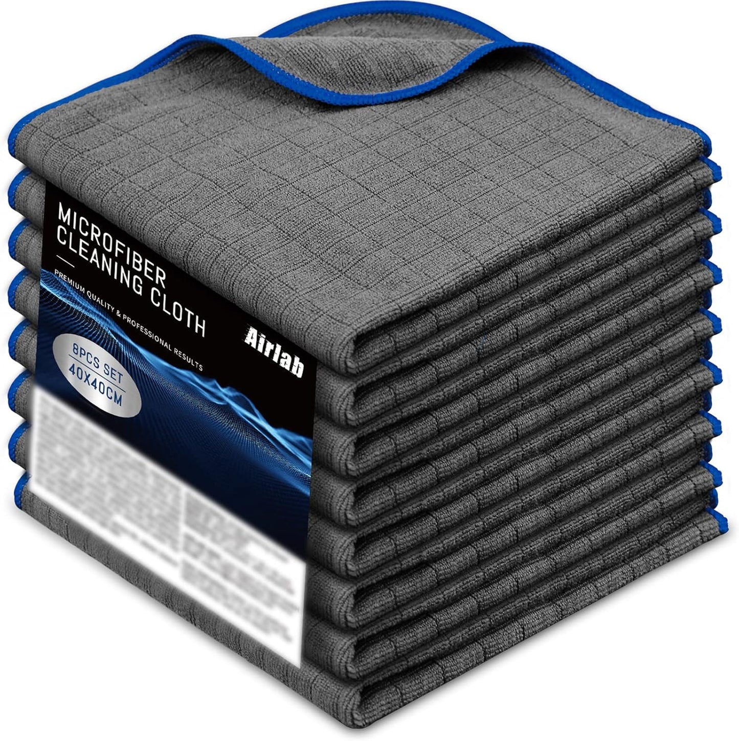 Glass Polishing Cloth Streak Free Miracle Cleaning Cloth Lint Free Microfiber Cleaning Rags for Glasses Kitchen Dish Mirrors Easy Clean, Pack of 6, 12" x 12"