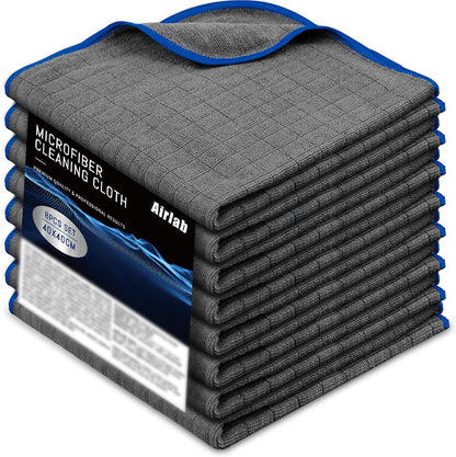 Glass Polishing Cloth Streak Free Miracle Cleaning Cloth Lint Free Microfiber Cleaning Rags for Glasses Kitchen Dish Mirrors Easy Clean, Pack of 6, 12" x 12"