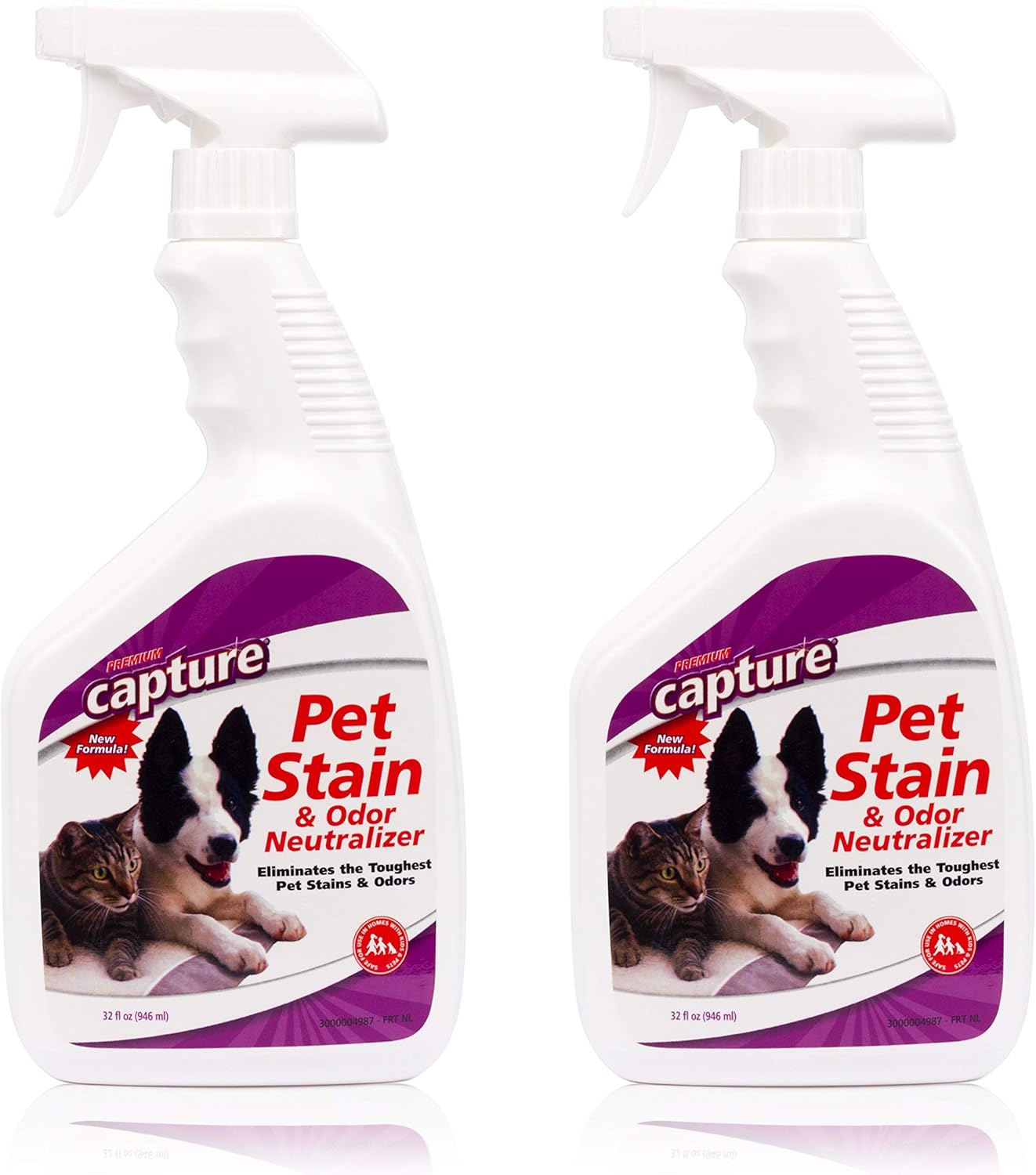 Capture Pet Stain & Odor Remover - Enzyme Pet Odor Eliminator for Home, Carpet Stain Remover for Cats & Dog Pee, Cat Urine Destroyer, Carpet Cleaner Spray - 1 Gallon