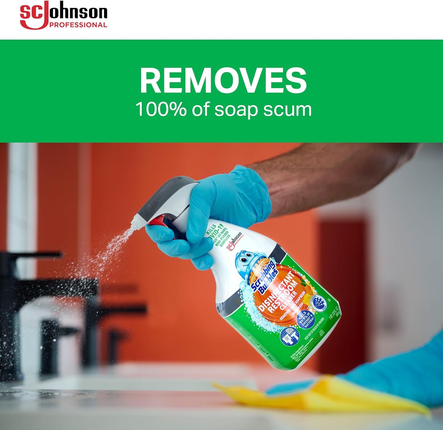 SC Johnson Professional Scrubbing Bubbles Disinfectant Restroom Cleaner, 128oz / Case Qty 4