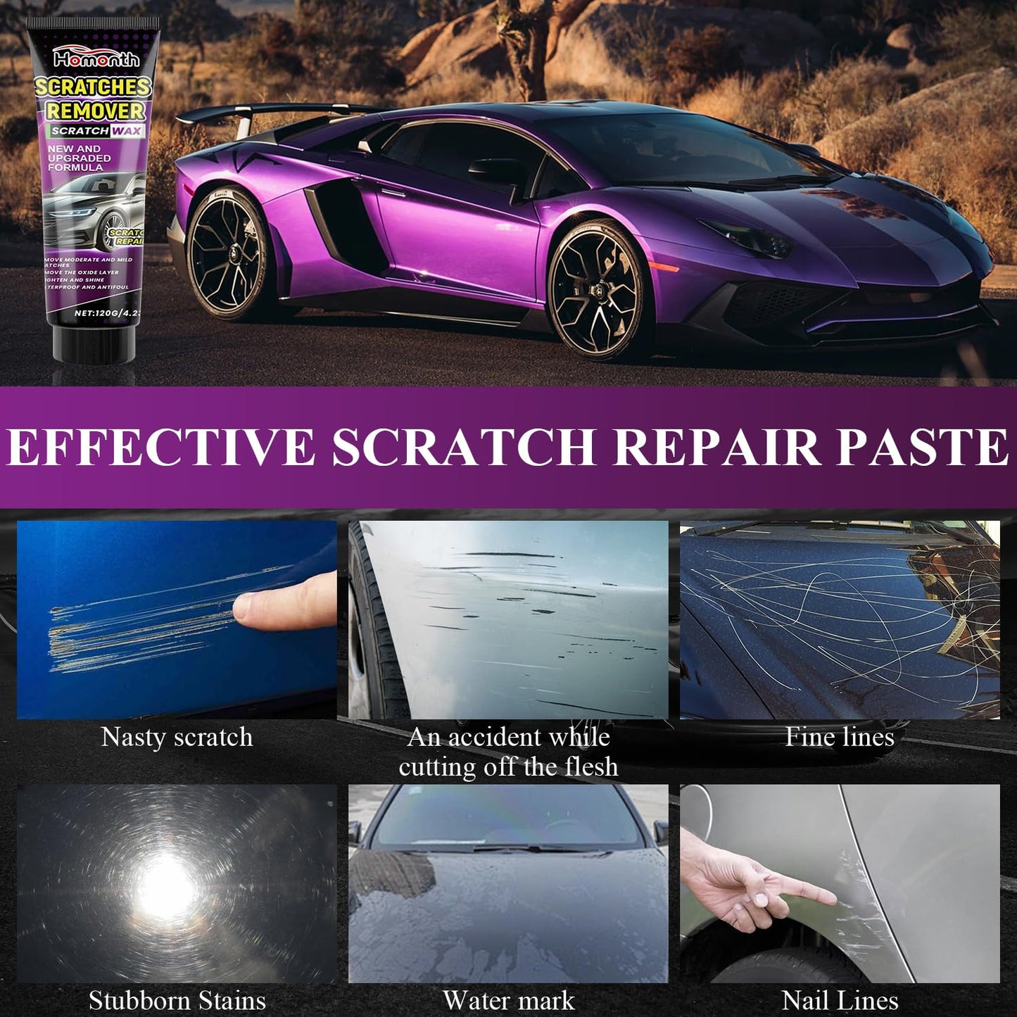 Nano Sparkle Cloth Car Scratch Remover Set,Magic Nano Sparkle Cleaning Cloth Car Scratch Remover,Nano Sparkle Cloth and Car Scratch Repair Paste for Deep Scratch Repair