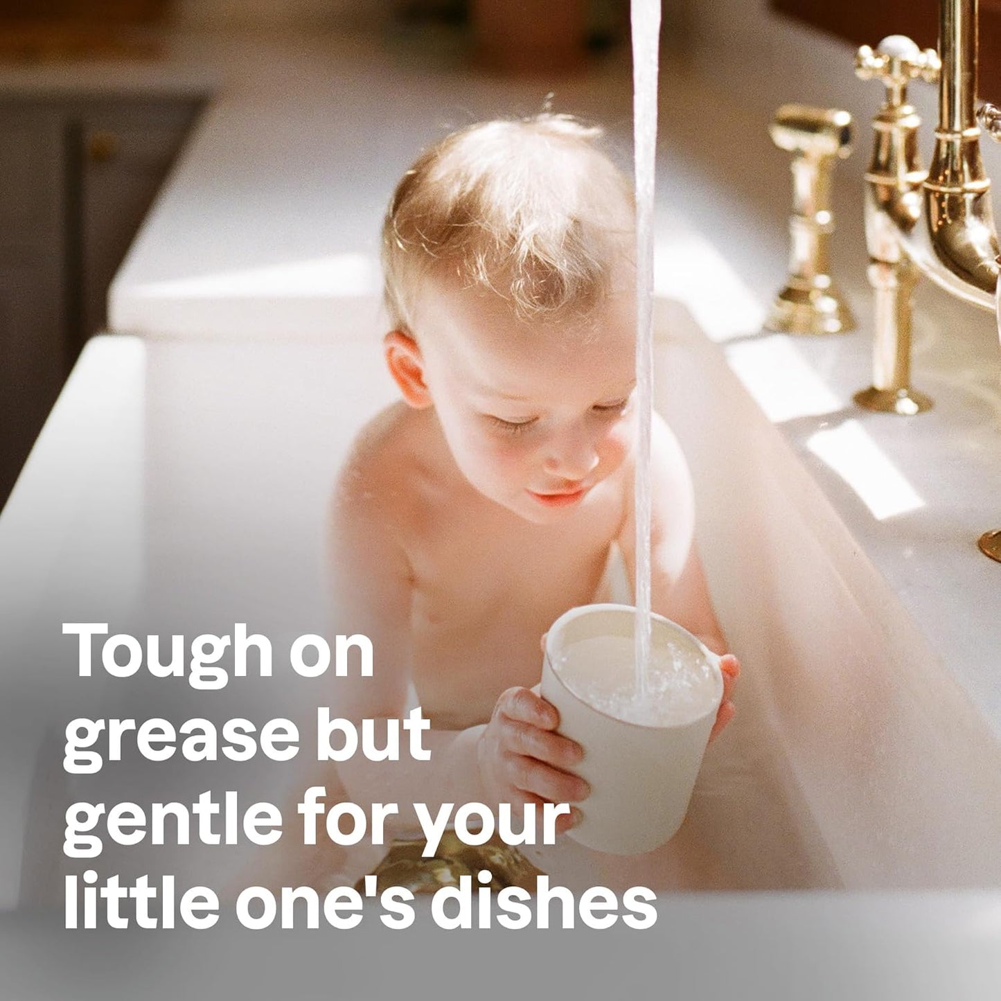 ATTITUDE Baby Dish Soap and Bottle Cleaner, EWG Verified Dishwashing Liquid, No Added Dyes or Fragrances, Tough on Milk Residue and Grease, Vegan, Refillable Aluminum Bottle, Unscented, 16 Fl Oz