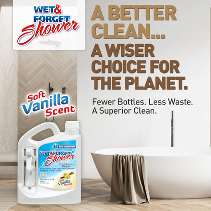 Wet & Forget Shower Cleaner Spray Multi-Surface Weekly Application Requires No Scrubbing, Bleach-Free Formula, Ready to Use, Fresh Scent, 3 Months of Cleaning, 64 Fluid Ounces, 1 Pack