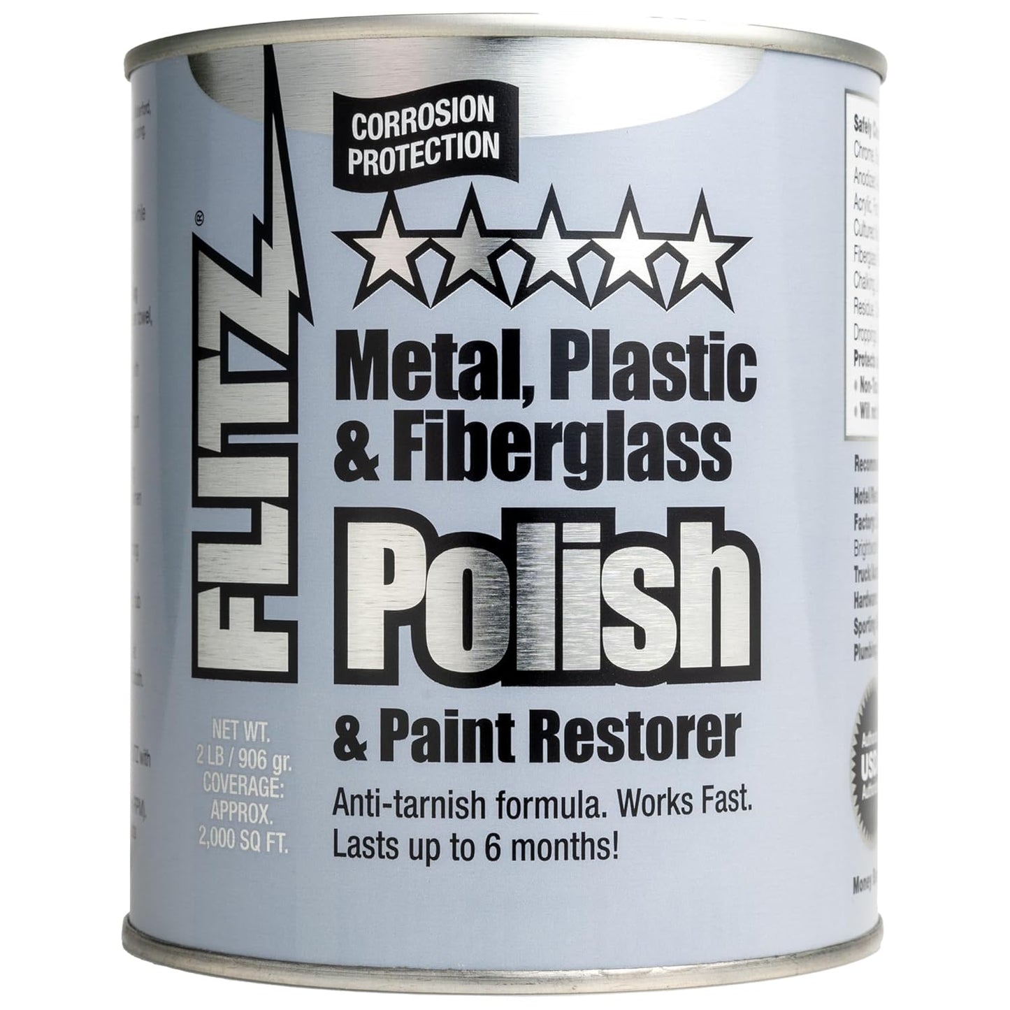 Flitz Metal Polish Paste - 1.76oz USA-Made Polish for Solid Chrome, Stainless Steel, & Aluminum - Non-Abrasive for Light Oxidation - Requires Manual Buffing - Not for Plated/Coated Surfaces (1 Pack)