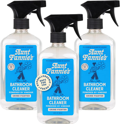 Aunt Fannie's All Purpose Bathroom Cleaner Vinegar Spray for Shower, Tub, Toilet, Tile, Sink and Fixtures, 16.9 Ounces (Pack of 1)
