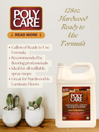 Hardwood Floor Cleaner Refill - 128 fl oz - Fresh- Refill for Spray Mops and Spray Bottles - Residue-Free Floor Cleaning Solution for Wood or Laminate Floors