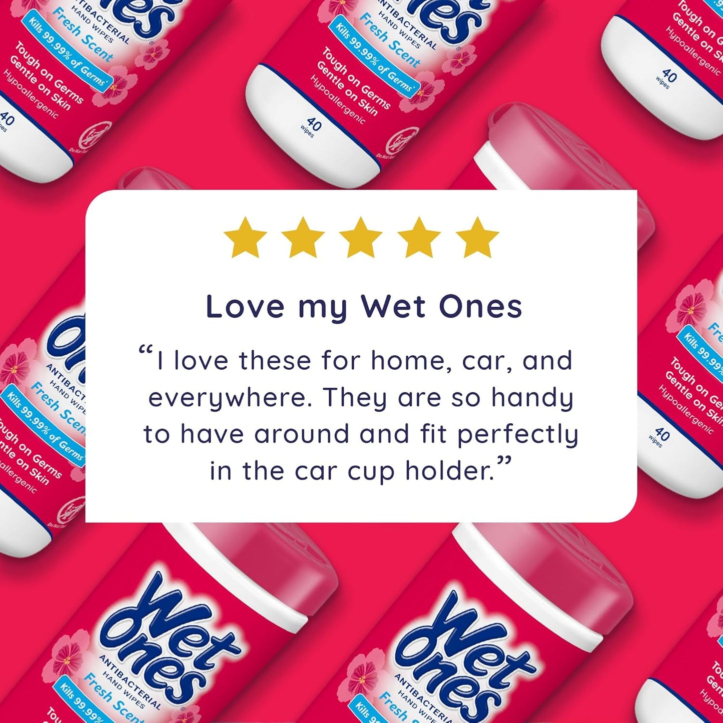Wet Ones Antibacterial Hand Wipes, Fresh Scent Wipes | Antibacterial Wipes, Hand Sanitizer Wipes, Wet Ones Wipes, 40 ct. Canister (6 pack)