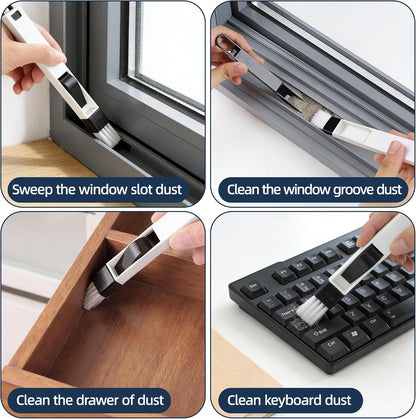 12-51’’ Telescopic Window Squeegee for High Windows, 2-in-1 Window Cleaning Kit with Extra Silicone Blade & Hook, Professional Squeegee for Shower Glass Doors (Window Squeegee for Home)