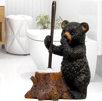 Toilet Brush Holder Set for Bathroom Super Cute Dog Base Solidly Toilet Bowl Brush and Holder Flexible and Durable Style Stylish Toilet Cleaner Brush Saving Storage Space Toilet Brushes for Bathroom