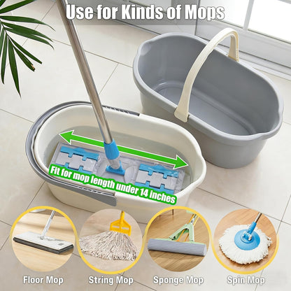 Haundry 4.5 Gallon Cleaning Bucket, Good Grips Household Mop Bucket for Cleaning Supplies, Cleaning Caddy Organizer Basket with Handle, 17.1L, White