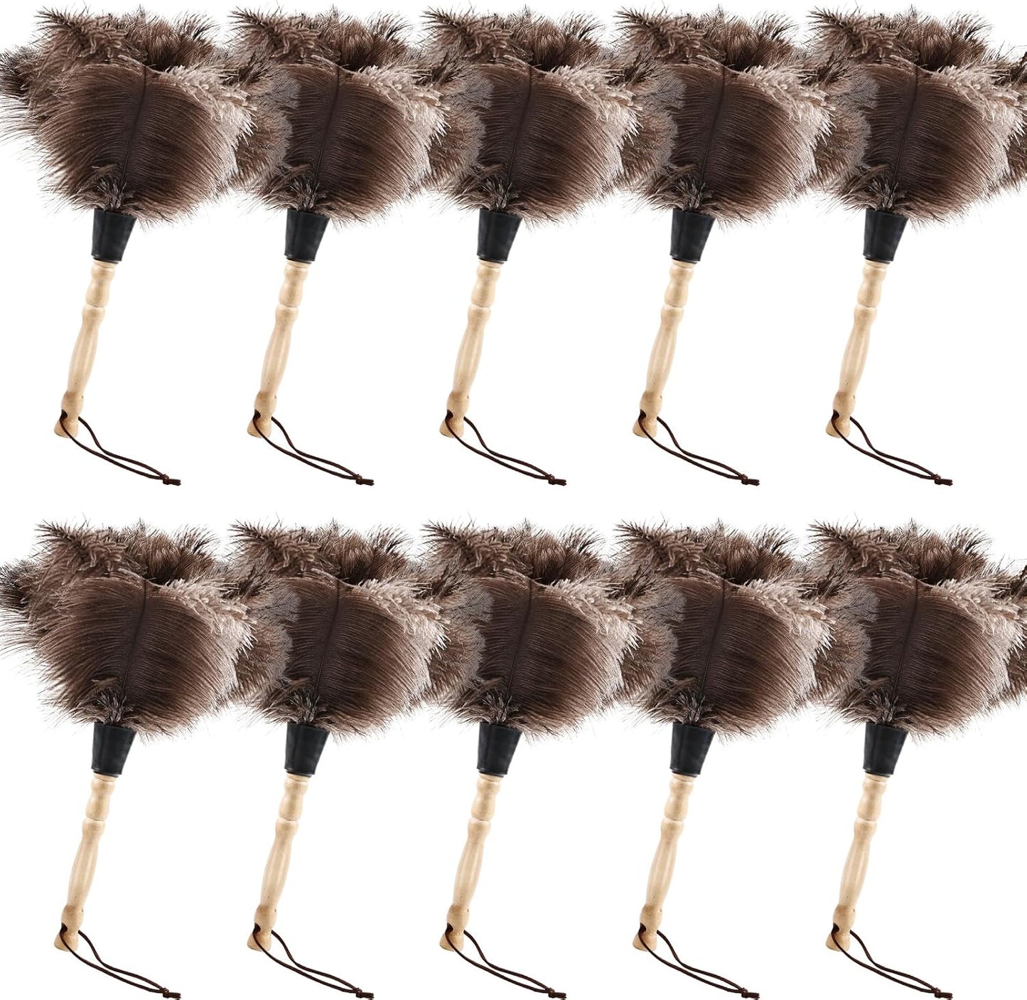 Extendable Cleaning Duster 94 Inch - Long Telescoping Ostrich Feather Dusters with Stainless Steel Extension Pole for High Ceiling Fan, High Ceilings,Roof Dusting