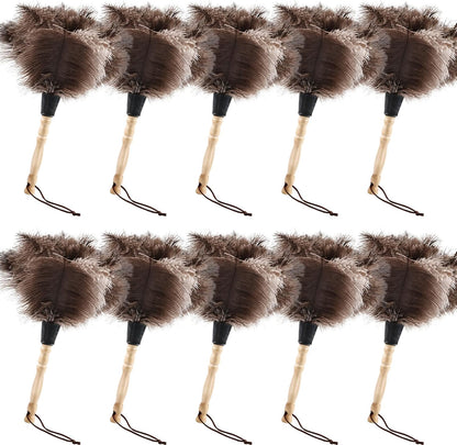 Extendable Cleaning Duster 94 Inch - Long Telescoping Ostrich Feather Dusters with Stainless Steel Extension Pole for High Ceiling Fan, High Ceilings,Roof Dusting
