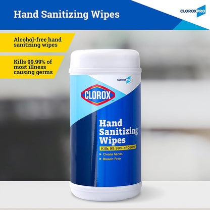 Clorox Pro Alcohol Free Hand Sanitizer Wipes with BZK, Gentle Bleach-Free Sanitizing Wipes for Hands - 0.13% BZK Formula, FDA Registered, Resealable Bulk Canister, 270 Count