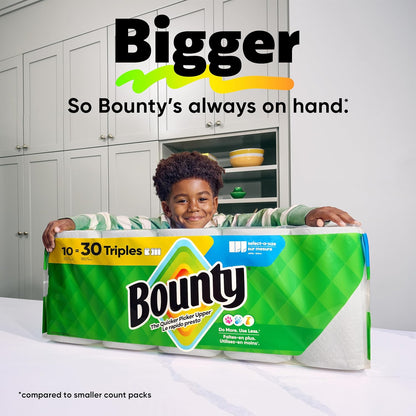 Bounty Select-A-Size Paper Towels, White, 8 Triple Rolls = 24 Regular Roll