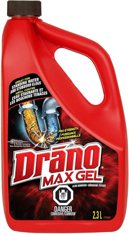 Drano Max Gel Clog Remover, 80 oz