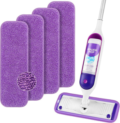 HOMEXCEL Reusable Microfiber Mop Pads for Swiffer PowerMop 8 Pack, Power Mop Pads Refills for 13 ''-15 '' Spray Mop, Machine Washable Pad Replacement for Multi-Surface Floor Cleaning
