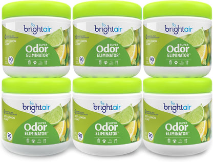 Bright Air 14 oz. Super Odor Eliminator, For Medium-Size Spaces, Cool & Clean Scent, Case of 6,Air Freshener, Natural Essential Oils, Lasts Up to 90 Days Each