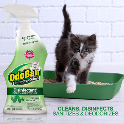 OdoBan Ready-to-Use Disinfectant and Odor Eliminator, Made in the USA, Citrus Scent, 32 Ounce Spray Bottle