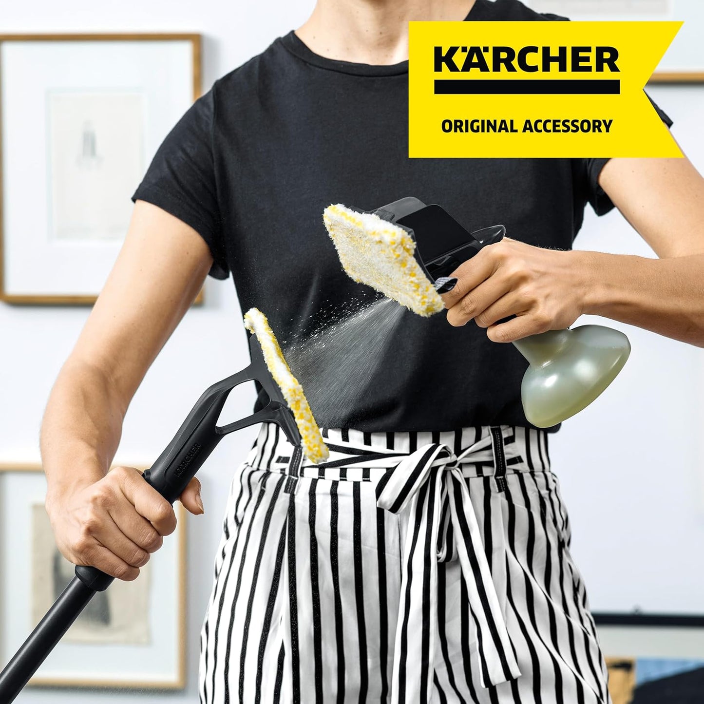 Kärcher WV 6 Electric Window Vacuum Squeegee 11" - Cleans Showers, Mirrors, Glass, and Countertops - Electric Squeegee