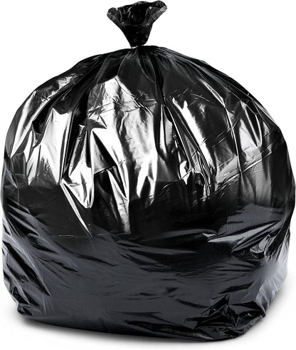Veska Contractor Garbage Bags 55 Gallon 3 MIL Heavy Duty (MegaValue 50 Bags w/Ties) Contractor Trash Bags 50-60 Gallon 3 Mil Contractor Bag Heavy Duty 55 Gallon, Extra Large Industrial Contractor