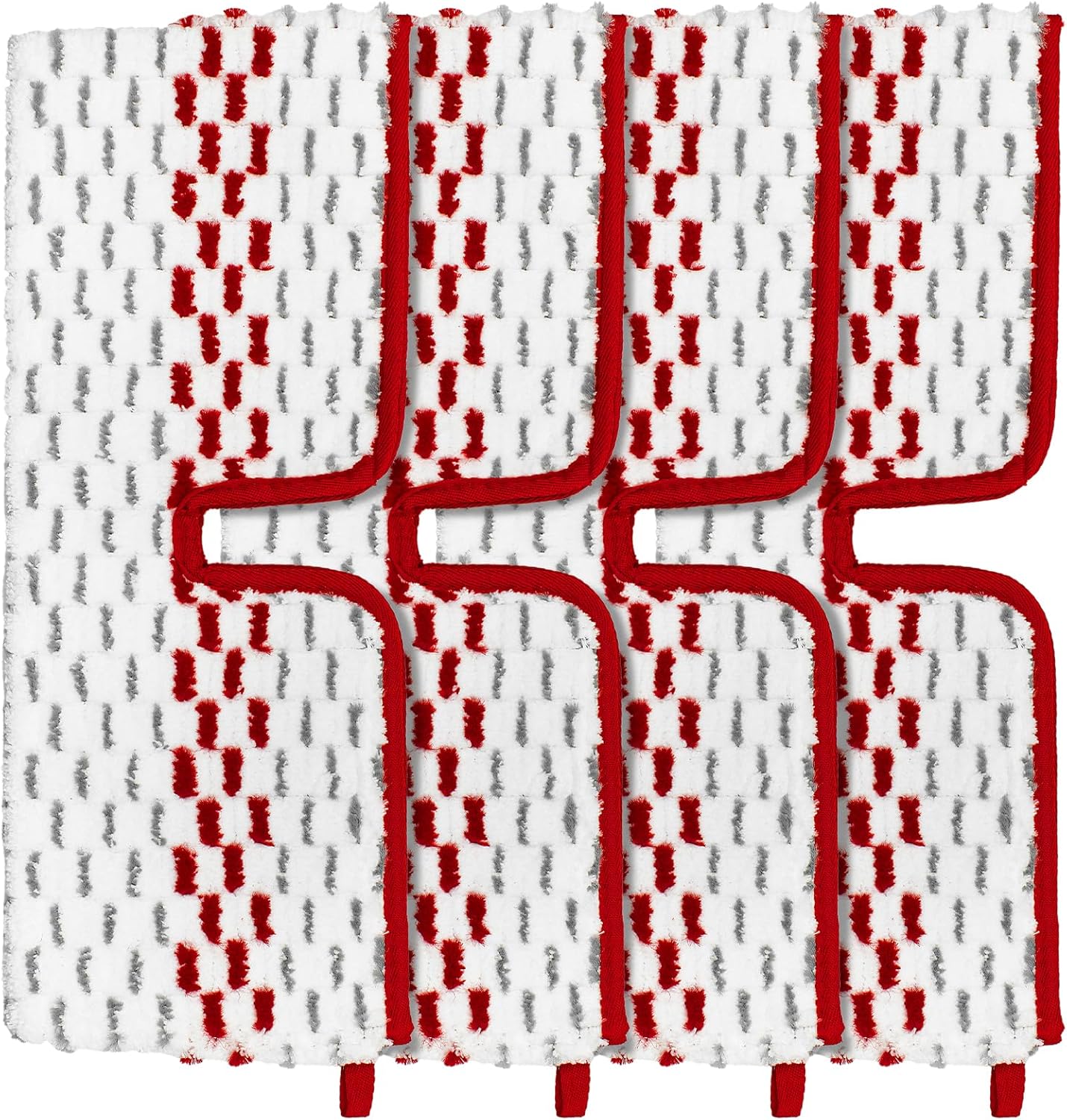 Spray Mop Pads Compatible with Promist Max - Reusable Mop Refills for Oceda Promist Max, Microfiber Double Sided Usable Dry Wet Floor Cleaning (6 Pack Red)