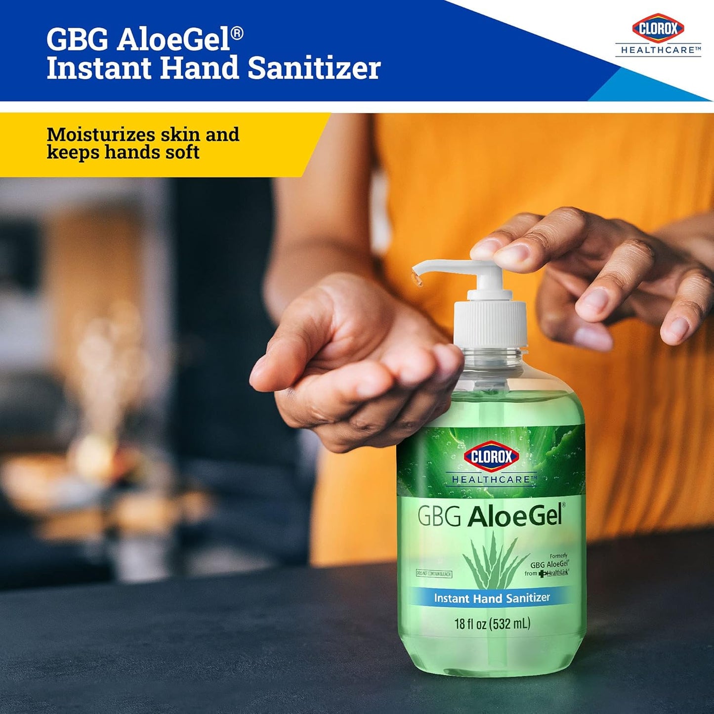 Clorox Healthcare GBG AloeGel Hand Sanitizer Wipes, Bleach-Free Sanitizing Wipes for Hands with 71% Ethyl Alcohol and Aloe - FDA Registered, Resealable Travel Pouch, 20 Count