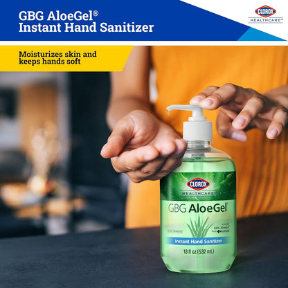Clorox Healthcare GBG AloeGel Hand Sanitizer Wipes, Bleach-Free Sanitizing Wipes for Hands with 71% Ethyl Alcohol and Aloe - FDA Registered, Resealable Travel Pouch, 20 Count