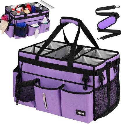 Extra-Large Wearable Cleaning Caddy With Detachable Divider,Cleaning Caddy For Cleaning Supplies Large Cleaning Supply Caddy With Adjustable Shoulder Strap & Waist Belt For Cleaners
