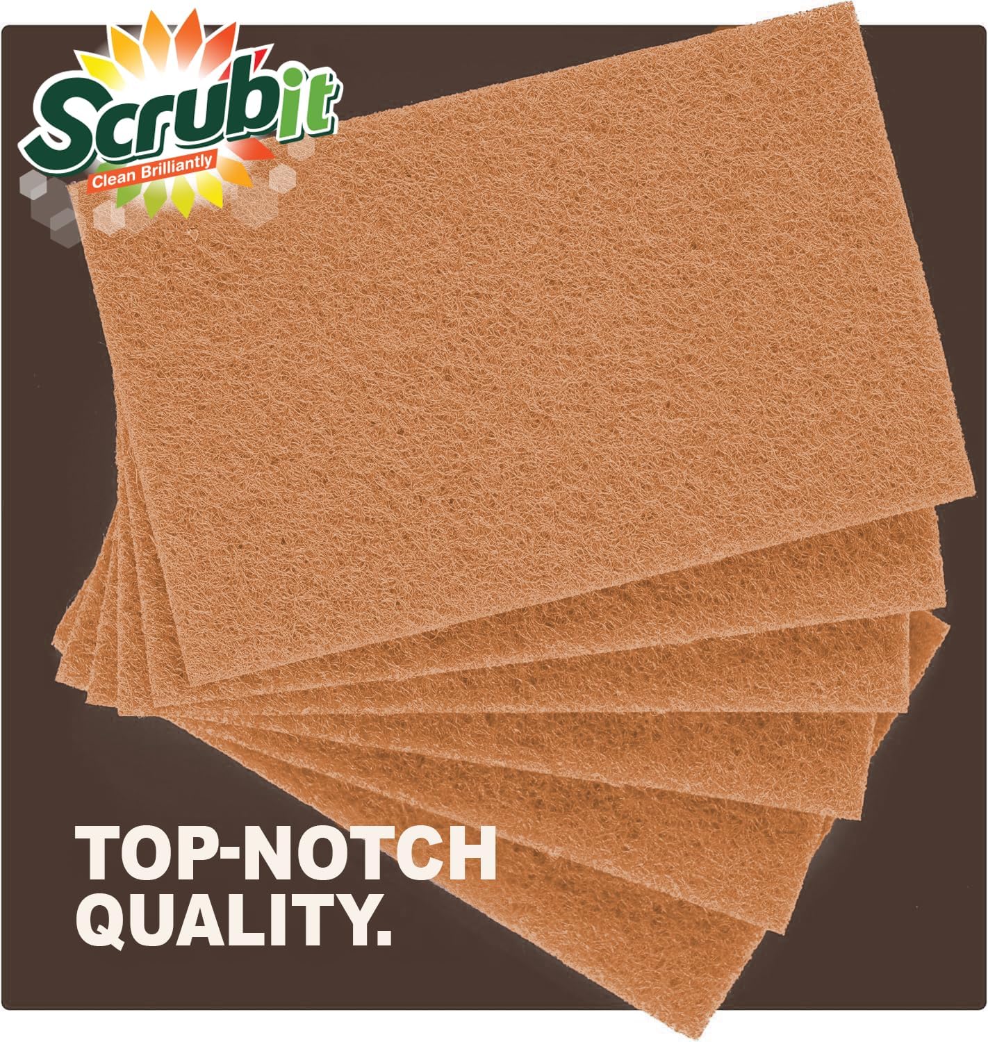 SCRUBIT Scouring Pads - Heavy Duty Scrub Pads for Cleaning Dishes - Non-Scratch - Reusable - Green (50, Green)