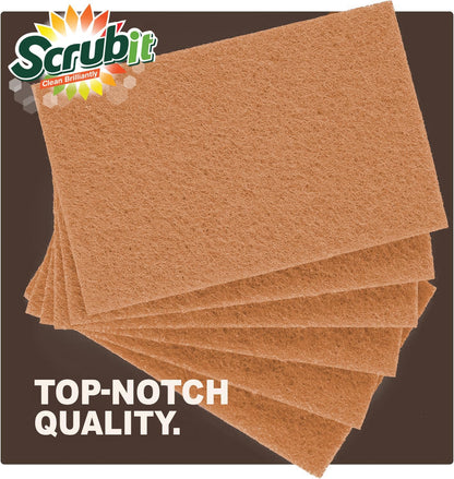 SCRUBIT Scouring Pads - Heavy Duty Scrub Pads for Cleaning Dishes - Non-Scratch - Reusable - Green (50, Green)