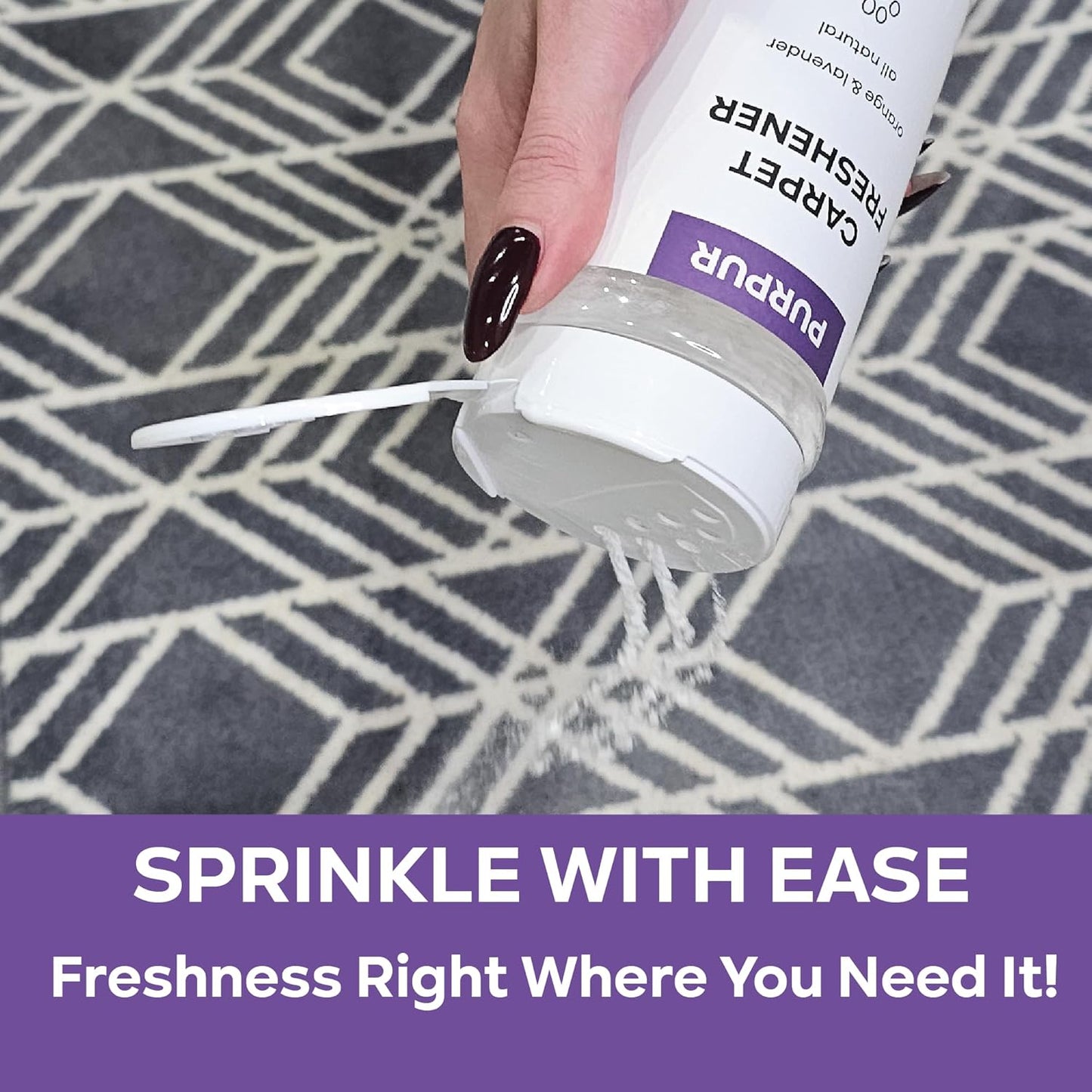 PURPUR Carpet Freshener & Deodorizer Powder | Pet Fresh Odor Eliminator for Carpets, Rugs, and Upholstery | Safe for Pets & Kids | Natural Lavender & Orange Scent | Bundle