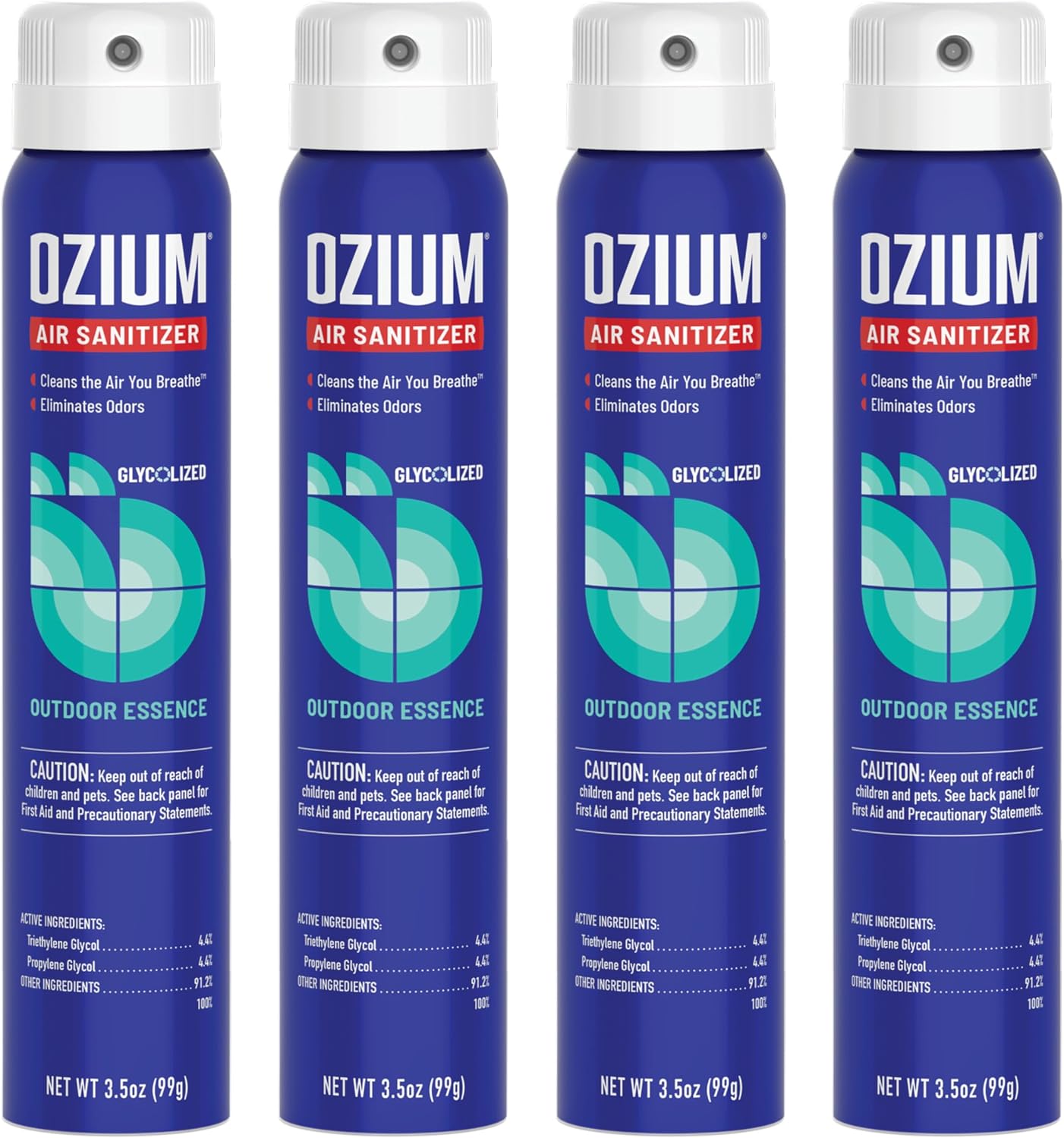 Ozium 3.5 Oz. Air Sanitizer & Odor Eliminator for Homes, Cars, Offices and More, Outdoor Essence Scent, 2 Pack