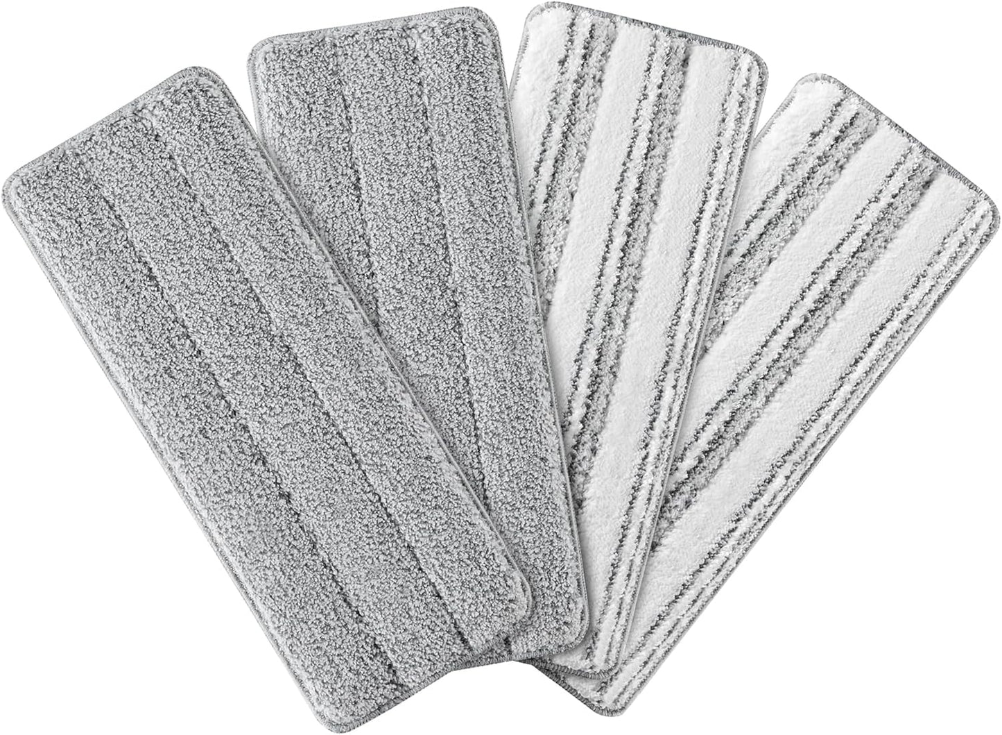 Microfiber Mop Pads, Reusable Mop Pads for Wood Floor, Compatible with JOYMOOP Mop and Bucket Set, Wet Pads Refill - 4 Pack