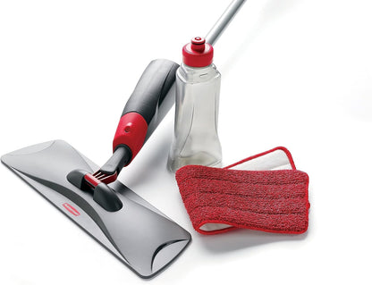 Rubbermaid Reveal Spray Mop Replacement Head, Red, Reusable Wet Mop Microfiber Pad for Floor Cleaning in Kitchen/Bathroom/Kitchen/School