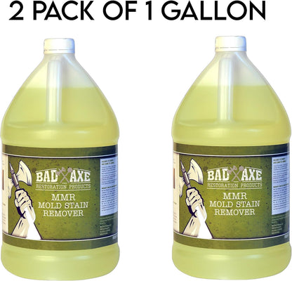 Bad Axe MMR Instant Mold Stain and Mildew Stain Remover - Professional Strength, Contractor Grade Cleaning Solution, Professional Quality Formula, Odor Removal, 1 Gallon (1)