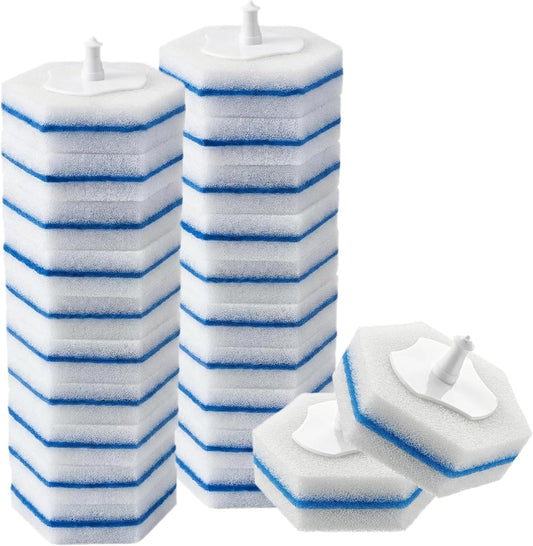 Toilet Wand Refills Compatible with Clorox Toilet Wand, 20 Count Disposable Refill Heads for Deep Foaming Cleaning