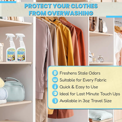 Grandma's Secret Spot Remover Laundry Spray - Chlorine, Bleach and Toxin-Free for Clothes - Fabric Stain Remover Removes Oil, Paint, Blood and Pet Stains - 16 oz & 2 oz Combo, DuoPack