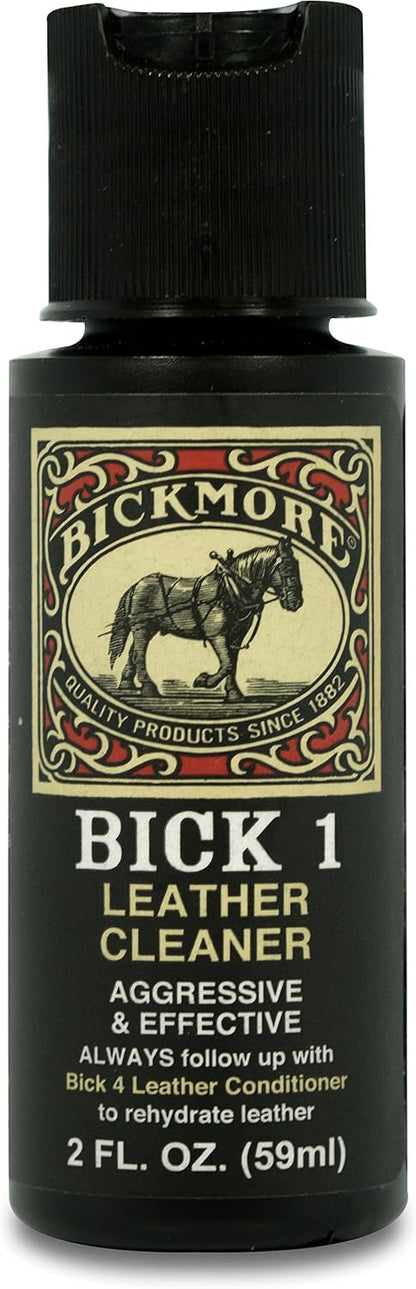 Bickmore Bick 1 Leather Cleaner 8 oz - Clean Dirt, Oil, Sweat, Salt, and Water Stains from All Colored, White, and Black Leather