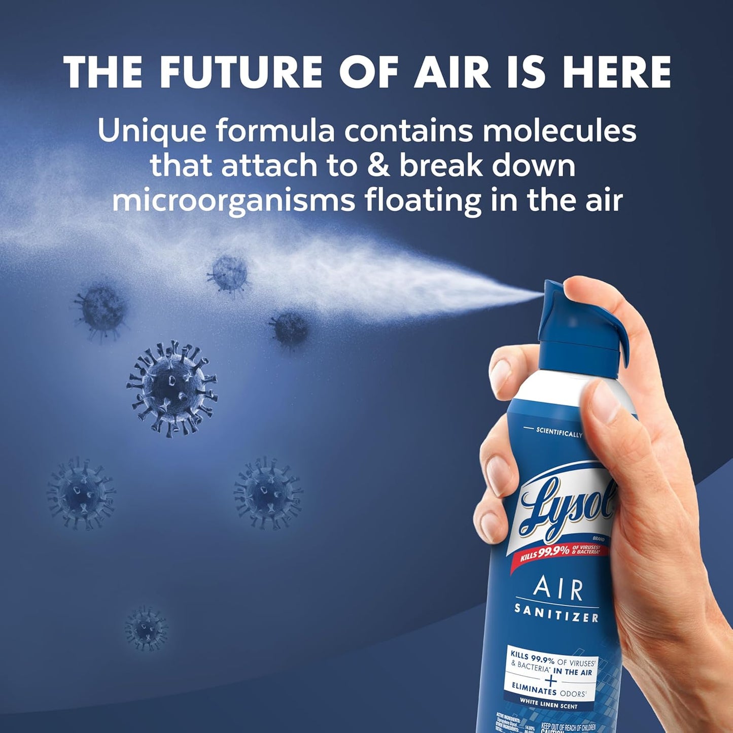 Lysol Bundle containing x2 Lysol Disinfectant Spray for Hard and Soft Surfaces, Crisp Linen, 19 Fl. Oz + Lysol Air Sanitizer Spray, For Air Sanitization and Odor Elimination, White Linen, 10 Fl. Oz