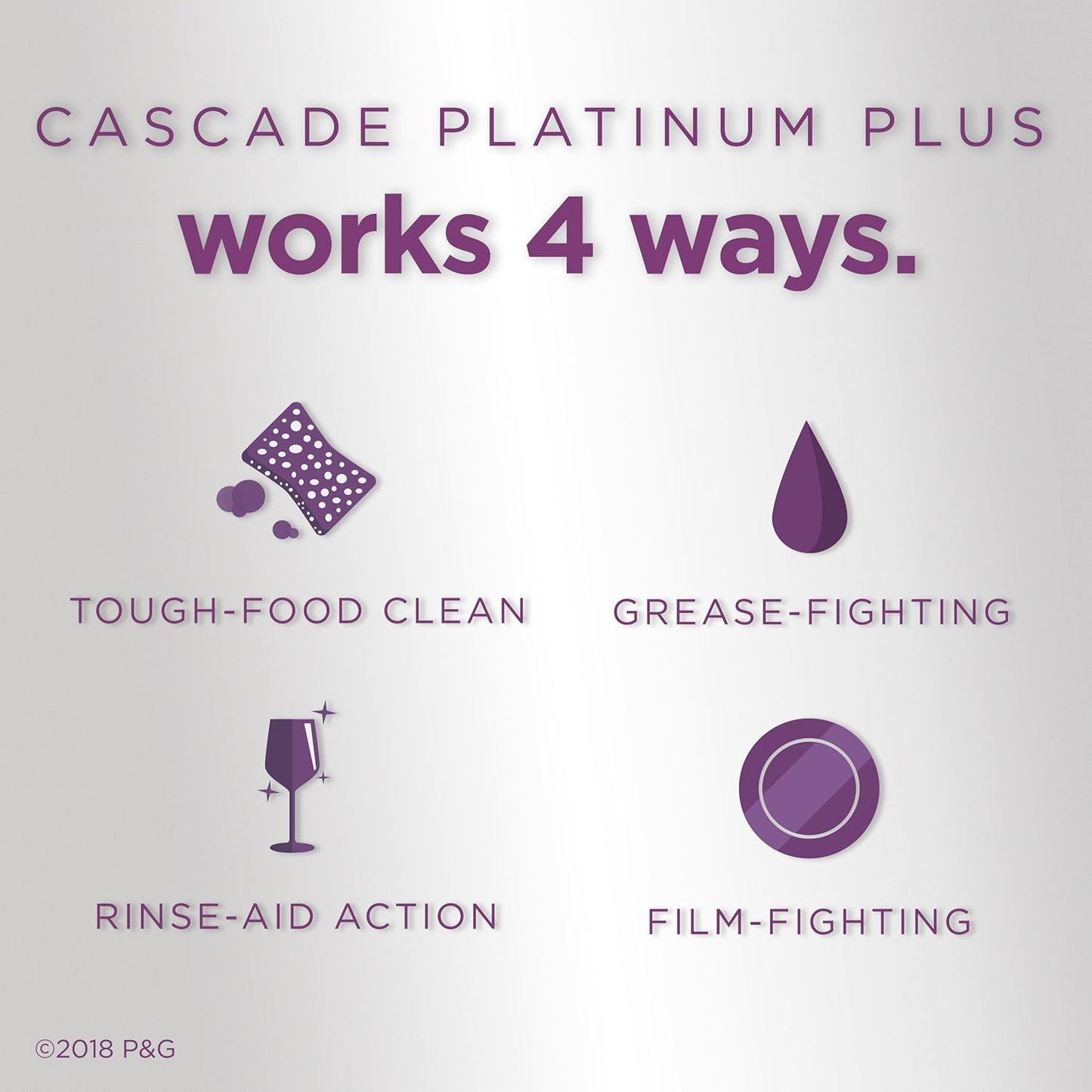 Cascade Platinum Plus ActionPacs Dishwasher Detergent Pods, Dishwasher Soap, Mountain, 52 Count
