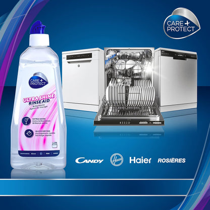 CARE + PROTECT Extra Shine Universal Rinse Aid for Dishwashers / All Dishwashers / Quick Drying / 500 ml