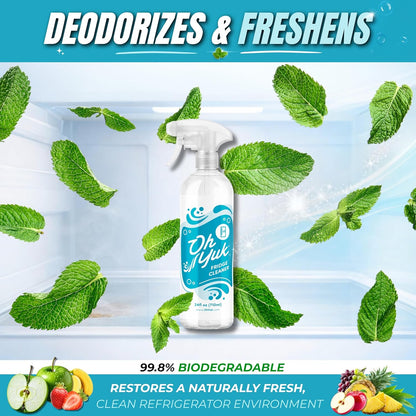 Oh Yuk Dishwasher Cleaner, Descaler, And Deodorizer – Removes Grease, Odors, And Buildup – Natural Orange Scent – Septic Safe Formula For A Fresh Dishwasher – Deep Cleans All Machine Models – 16 Fl oz