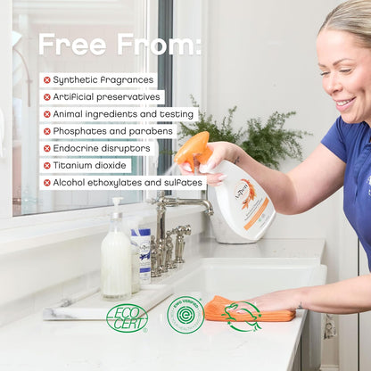 AspenClean | Kitchen Spray Cleaner | Plant-Based Degreaser for Grease & Grime | Multi-Surface Cleaner | Non - Toxic | 100% Natural | EWG Verified | Pack of 2