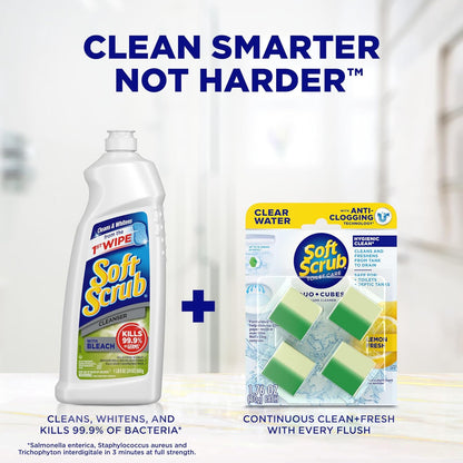 Soft Scrub In-Tank Toilet Cleaner Clear Water DuoCubes, 4ct, Lemon Fresh