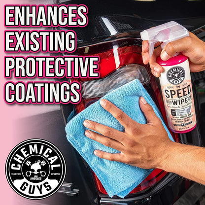 Chemical Guys Speed Wipe Quick Detailer - High Gloss, Streak-Free Shine, Detail Spray for Cars, Trucks, Motorcycles, RVs, and More, Safe on Paint, Glass, Wheels, and Trim, Cherry Scent, 16 fl oz