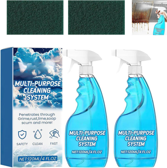 2PCS Spray Splash Cleaner, Fast-Acting Kitchen Grease Cleaner, Multipurpose Degreaser for Tough Stains on Ovens, Grills & Cooktops