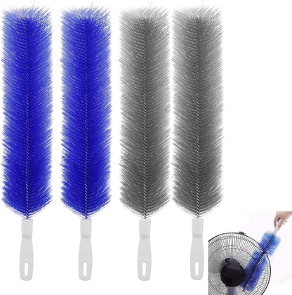2 Pcs Cobweb Duster, Bendable Fan Duster, Plastic Fan Cleaner Brush,Microfiber Head Dusting Brush, Reusable Dust Remover for Air Conditioning Shutters,Ceiling Fan Blades,Air Vents, Curtains, Cars