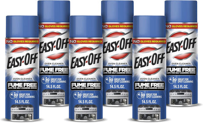 Easy-Off Fume Free Oven Cleaner Foam, Removes Grease & Burned-On Food, For Ovens, Air Fryers & More 14.5oz (6-count)